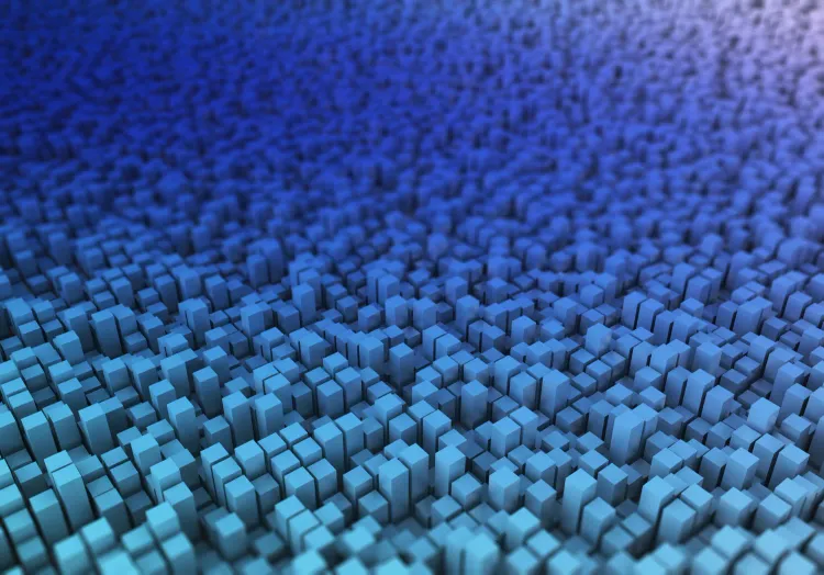 3d render abstract blocks illustrate virtualization technology