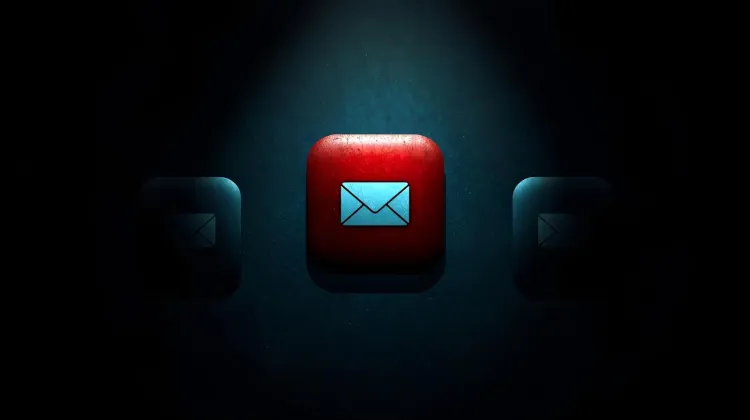 Red Alert, Suspicious Email, Possible Phishing Email Illustration