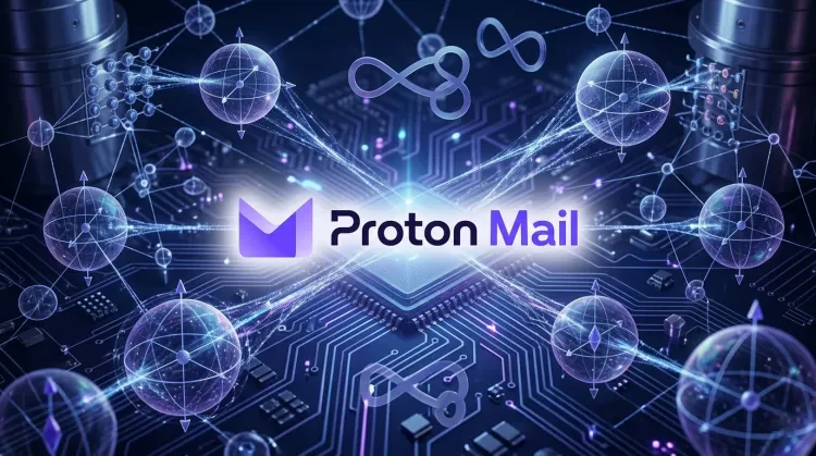Quantum background, Proton Mail logo